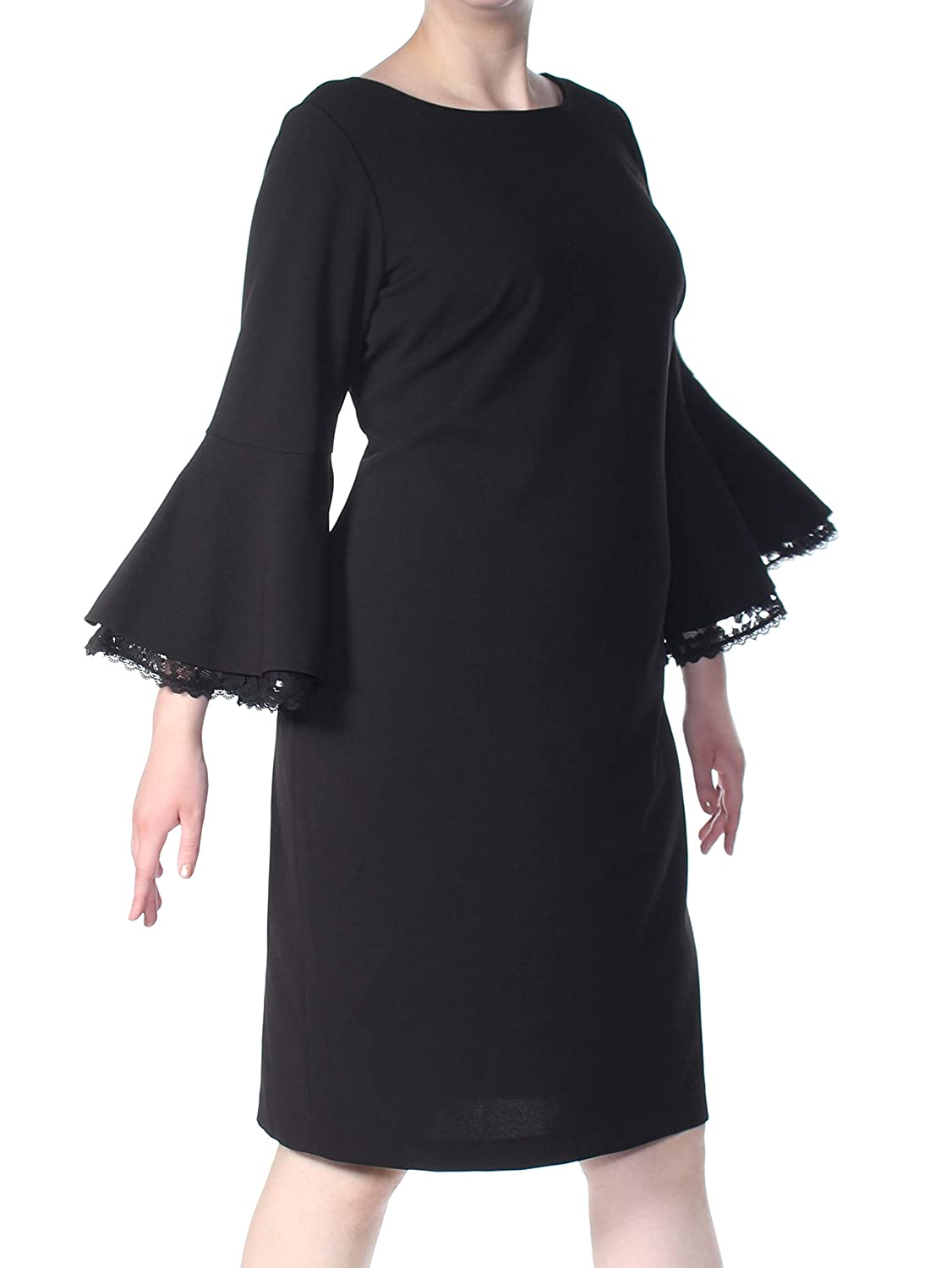 Vestido Calvin Klein Feminino Manga Sino Renda Preto Tamanho Pequeno