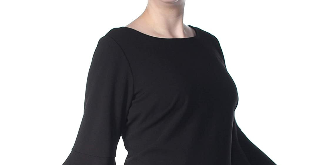 Vestido Calvin Klein Feminino Manga Sino Renda Preto Tamanho Pequeno
