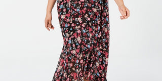 Vestido longo plus size feminino Calvin Klein com estampa de envelope falso, cinza, tamanho pequeno e pequeno