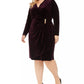 Vestido tubinho de veludo plus size Calvin Klein feminino roxo tamanho 20W