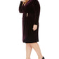 Vestido tubinho de veludo plus size Calvin Klein feminino roxo tamanho 20W