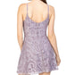 Vestido feminino bordado de malha, sem palavras, rosa, bege escuro, tamanho 5
