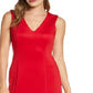 Vestido feminino Donna Ricco com bainha de cupcake e bainha Scuba, vermelho, tamanho 14