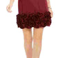 Vestido Donna Ricco Feminino com Babados e Bainha Vermelho Tamanho 12