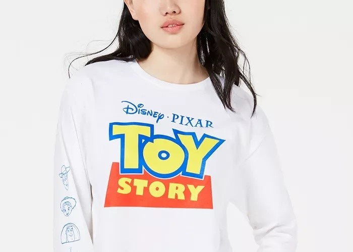 Camiseta gráfica Mighty Fine Disney Juniors' Toy Story da Mighty Fine, branca, tamanho X-S
