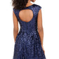 Vestido Infantil Emerald Sundae com Lantejoulas e Ajuste Flare Azul Tamanho Médio