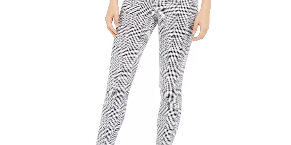 Calça jeans pied-de-poule Indigo Rein Juniors, preta, tamanho 9