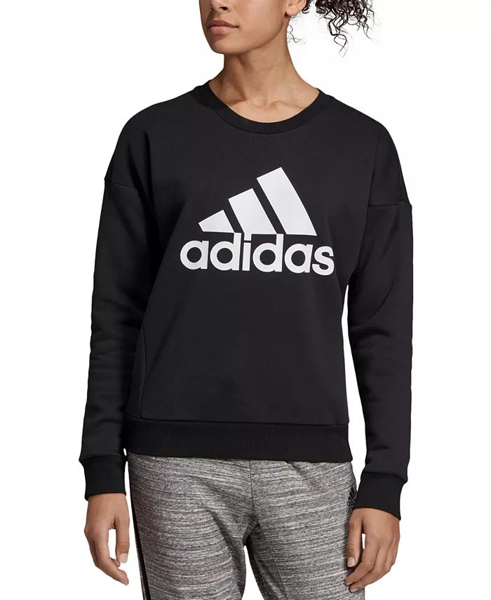 Moletom Adidas Logo Feminino Preto Tamanho Grande