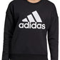 Moletom Adidas Logo Feminino Preto Tamanho Grande