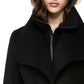 Casaco feminino Soia &amp; Kyo com cinto e abotoamento simples, preto, tamanho pequeno