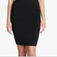 Vestido justo com faixa e decote em coração Guss feminino, preto, tamanho 16