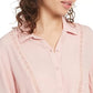 Blusa de crochê Gypsies &amp; Moondust Juniors, rosa, tamanho médio