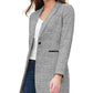 Blazer xadrez feminino Tommy Hilfiger para usar no trabalho, jaqueta cinza, tamanho 2