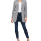 Tommy Hilfiger Blazer feminino xadrez com um botão e cotovelo cinza, tamanho 8