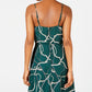 Vestido curto com alças finas e babados, estampado, gola V, estilo envelope falso, verde, tamanho 1, da Teeze Me para mulheres