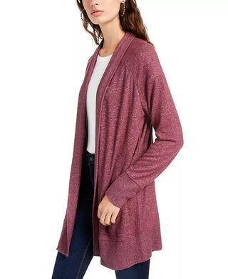 Hippie Rose Junior's Cozy Cardigan Pink Size Medium