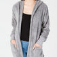 Cardigan Hippie Rose Juniors aconchegante cinza tamanho grande