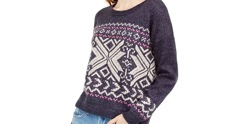 Suéter Fair Isle Hippie Rose Junior's Roxo Tamanho Médio