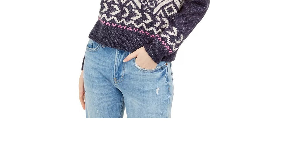 Suéter Fair Isle Hippie Rose Junior's Roxo Tamanho Médio