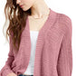 Cardigan Hippie Rose Juniors Texturizado Manga Dolman Roxo Tamanho Médio