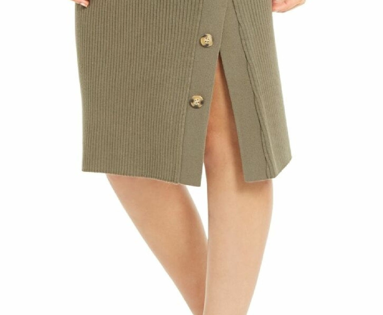 Saia suéter com botões Hippie Rose Juniors, verde, tamanho X-S