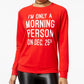 Rebellious One Juniors' Morning Person Graphic Top Vermelho Tamanho Grande