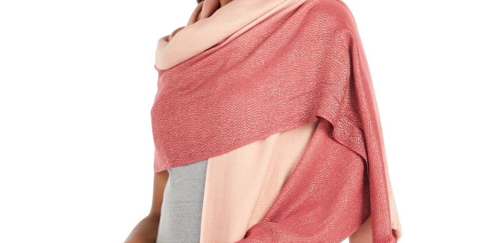 INC International Concepts Cachecol Pashmina Feminino Ombre Shine Vinho Tamanho Regular