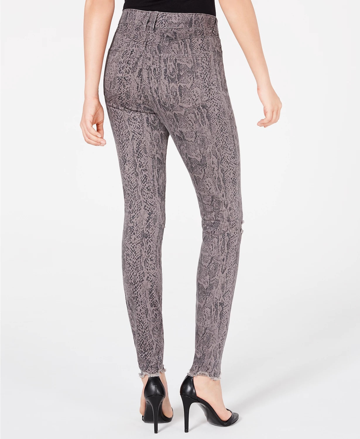 Calça jeans skinny estampada Stevie Ripped da Rewash Juniors, cinza, tamanho 5