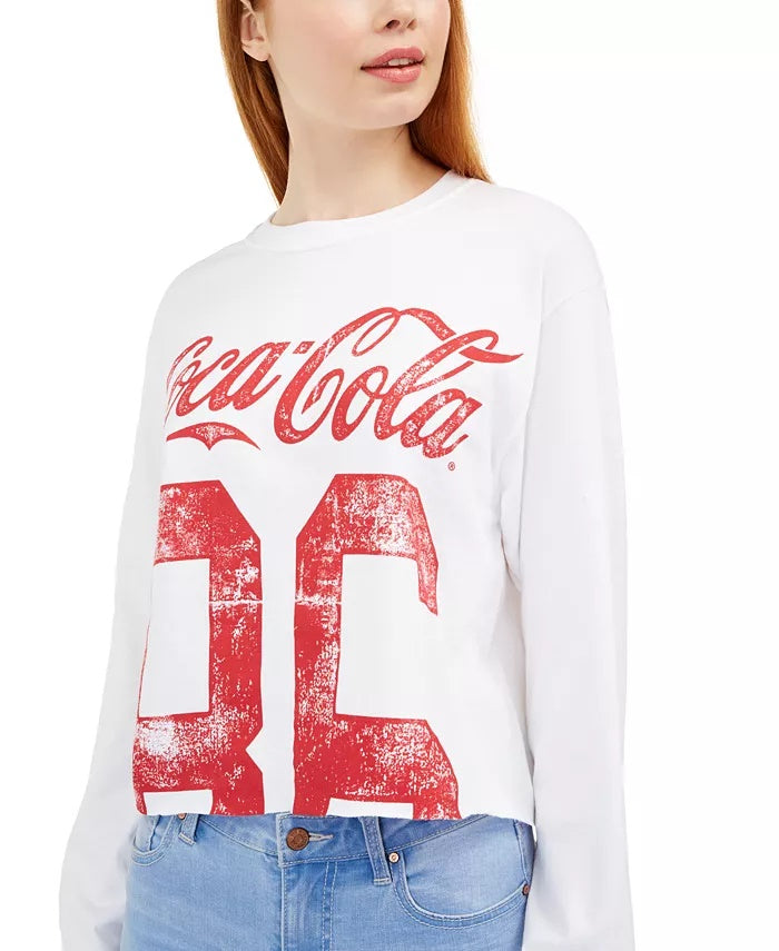 Camiseta Coca-Cola Graphic Love Tribe Juniors em algodão, tamanho X-G, branca
