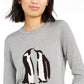 Suéter feminino Tommy Hilfiger Penguin cinza tamanho extra pequeno
