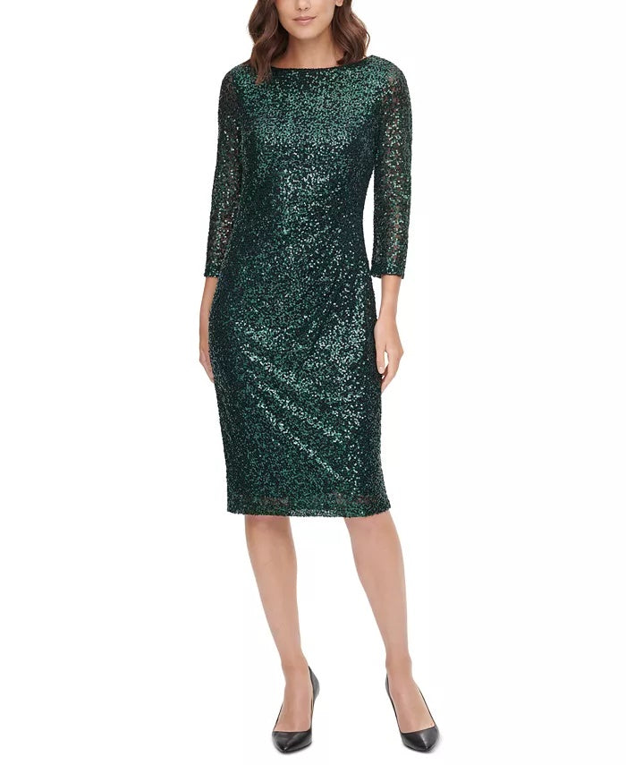 Vestido tubinho com lantejoulas e franzido Jessica Howard feminino, vermelho escuro, tamanho 16