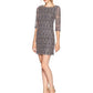 Vestido de renda feminino Jessica Howard Petite Shift, cor carvão, tamanho 6P