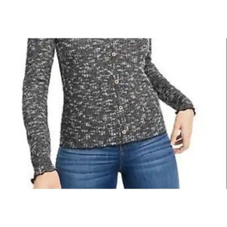 Blusa de malha canelada Crave Fame Juniors, preta, tamanho extra grande
