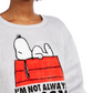 Moletom de pelúcia Snoopy Peanuts Junior, cinza, tamanho pequeno