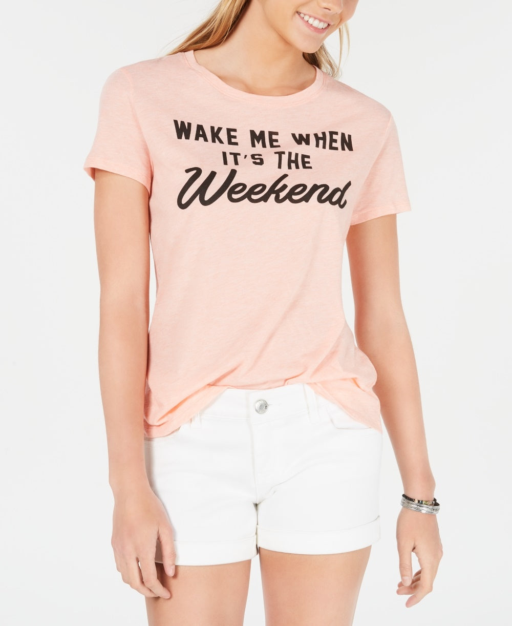 Camiseta gráfica Hybrid Junior's Weekend Laranja Tamanho P