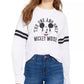 Blusa de algodão Disney Mickey da Modern Lux Junior, branca, tamanho grande