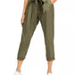 Calça Paperbag de Cintura Alta Indigo Rein Juniors Verde Tamanho Médio