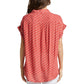 Camisa feminina com estampa de bolinhas Alisha da Silver Jeans Co, vermelha escura, tamanho grande