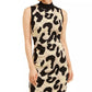 Vestido suéter com estampa de leopardo e glitter Planet Gold Juniors, amarelo, tamanho X-S
