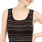 Vestido suéter listrado metálico Derek Heart Juniors marrom tamanho extragrande