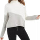 Suéter Planet Gold Junior's Diagonal Colorblocked Branco Tamanho Grande