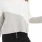 Suéter Planet Gold Junior's Diagonal Colorblocked Branco Tamanho Grande