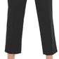 Calça feminina Calvin Klein reta, tamanho médio, preta