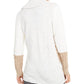 Suéter Calvin Klein Feminino Gola Careca com Blocos de Cores e Pontos Mistos, Branco, Tamanho Pequeno