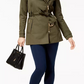 Michael Kors Casaco Feminino com Cinto Verde Tamanho Grande