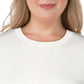Suéter feminino Michael Kors com bainha de pressão, branco, tamanho grande