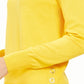 Suéter feminino Michael Kors com bainha de pressão, amarelo, tamanho médio