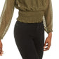 Love Fire Blusa lisa feminina verde tamanho extragrande