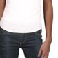 Camiseta feminina franzida com manga curta e gola redonda Free People, rosa, tamanho médio
