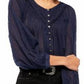 Blusa Free People Cool Meadow Peasant Feminina Grande Nwt Marinho Tamanho Grande
